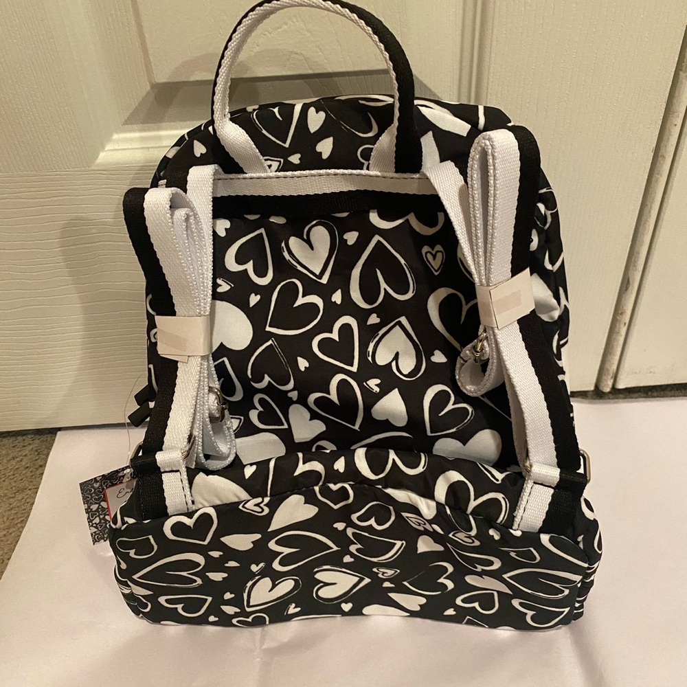 ❤️ Love Brighton Black and White Heart Backpack❤️ - Picture 2 of 8